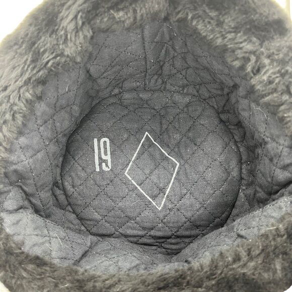 Hunting Hat Trapper Russian Ushanka Aviator Size 7 Faux Fur Vintage Black - Picture 5 of 16